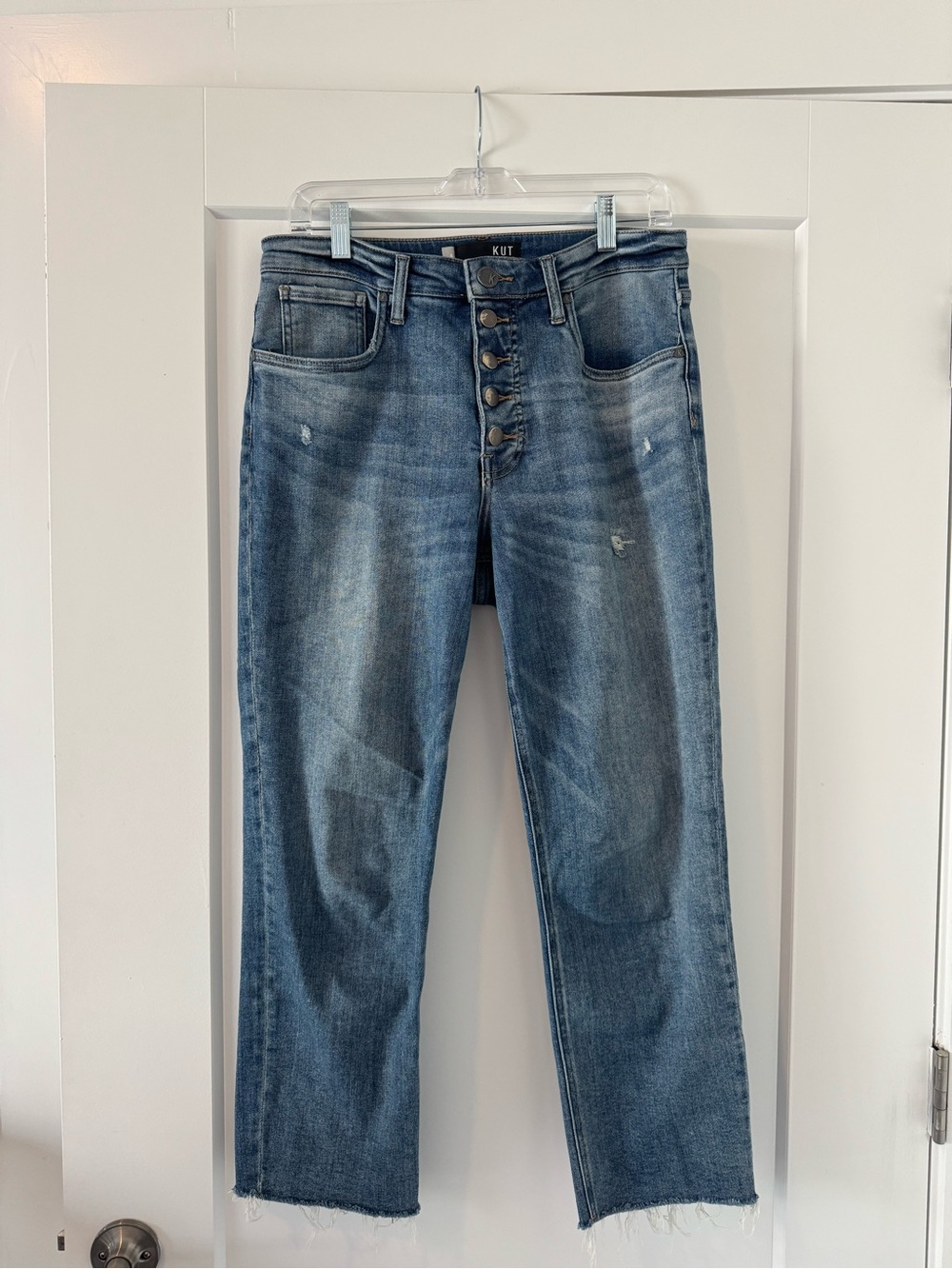 Kut from the Kloth Women's Straight-Leg Button-Fly Jeans - Blue